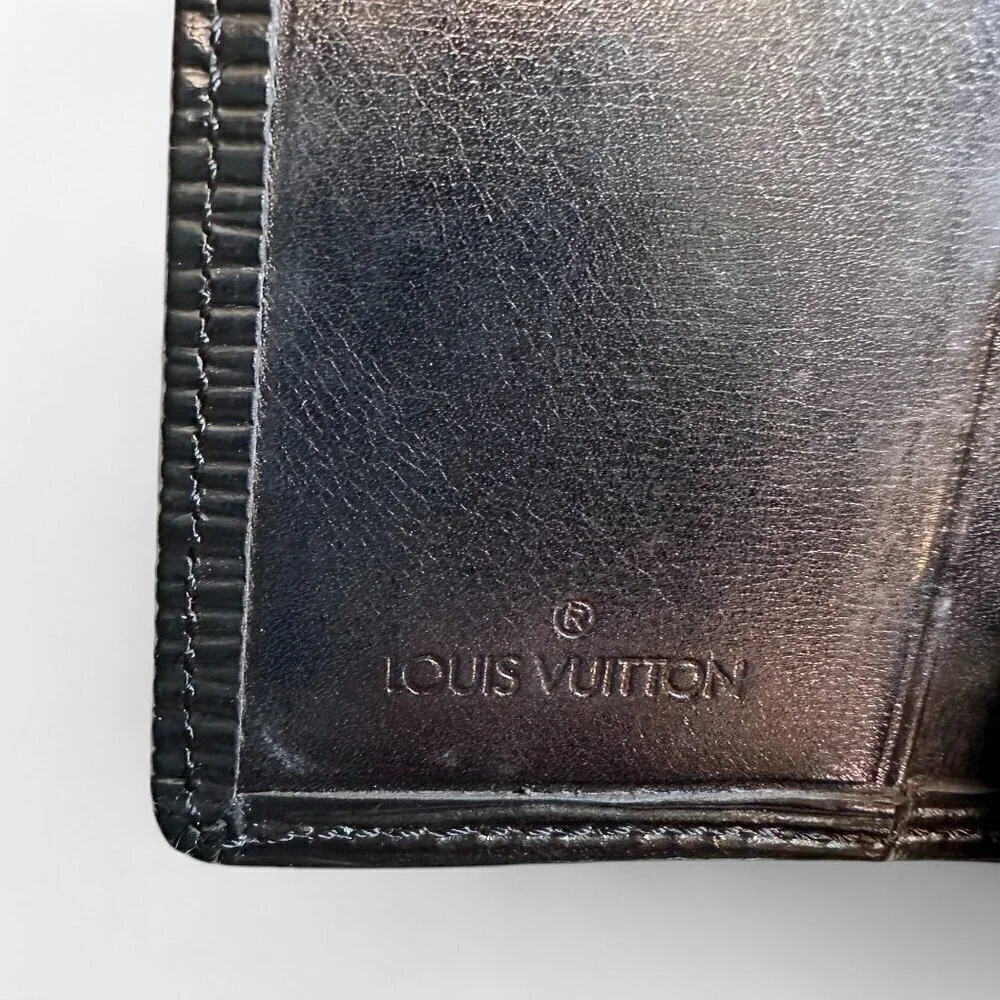 LOUIS VUITTON Epi Black Agenda Bi-Fold Notebook Cover, UNISEX